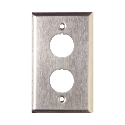 Placa de Pared Siemon XFP-S-02-SS 2 Diseño Convencional, Color Acero Inoxidable