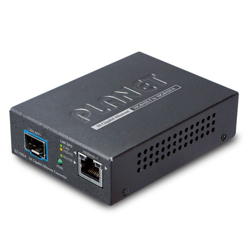 Conversor de Medios Planet XT-705A 2.5 Gigabit Ethernet, 5 Gigabit Ethernet, 10 Gigabit Ethernet, Ethernet Rápido, Gigabit Ethernet, 10000 Mbit/s, Sfp+, 60000 m