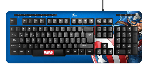 Teclado Xtech XTK-M401CA Español, Alámbrico, USB, Interruptor de Membrana, Multicolor