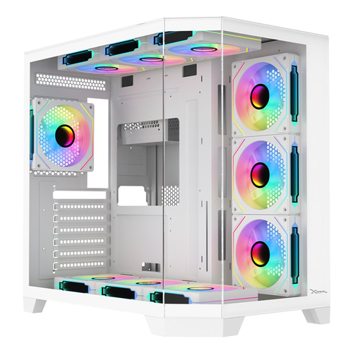 Gabinete Xzeal X-tron XZ150, Midi-tower, ATX/m-ATX, Vidrio Templado, 4x Ventiladores Argb, Blanco
