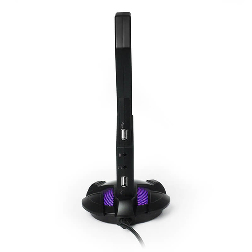 Base para Auriculares Yeyian Over Power, RGB, Concentrador Hub, Ecualizador de Audio, Microfono, YAO-29201N