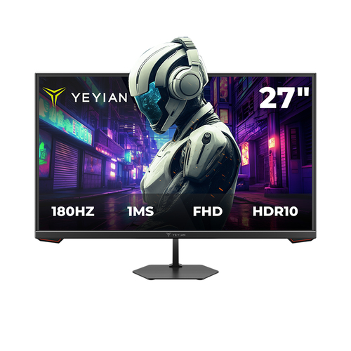 Monitor Yeyian YMF-IPF27-G1 LED, 27", Full HD, Fast IPS, 180 Hz, 1 ms, Freesync, Nvidia G-sync, Negro