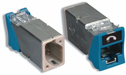 Conector Siemon Z6A-S06 RJ45/RJ11, Color Azul